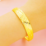 Vintage Flower 24KT Bangle BE297 European Hot Woman Female Party Birthday Gift