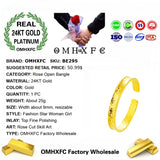Vintage Rose Open 24KT Bangle, European Hot Woman Female Party