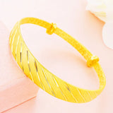Vintage Star Lines 24KT Bangle BE300