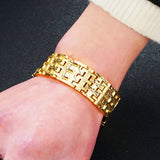 European Male Wide Watch Chain Bangle BE311