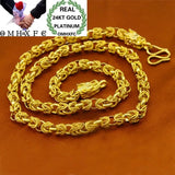 European Wedding Gift 24KT Chain Necklace 50cm Dragon Spring NL39