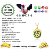 OMHXFC European Man Party Birthday Wedding Dragon Green Jade Pendant Necklace
