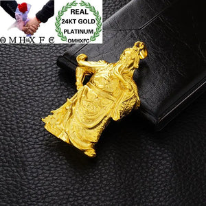 OMHXFC Guangong God 24KT Real Charm Pendant PN234
