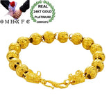 European Dragon Words Link 24KT Bracelet