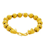 European Dragon Words Link 24KT Bracelet