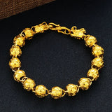 European Dragon Words Link 24KT Bracelet
