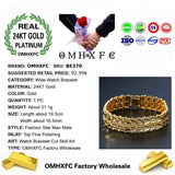 OMHXFC European Man Male Party Wide Watch 24KT Bracelets BE270