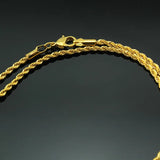 European Man Party Gift Twisted Real 18KT Chain Necklace