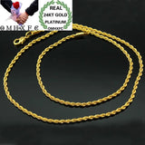 European Man Party Gift Twisted Real 18KT Chain Necklace