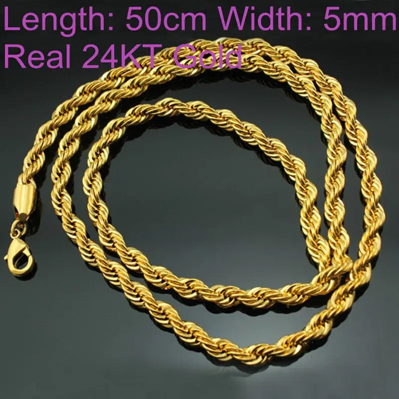 OMHXFC Twisted 18KT Chain Necklace NL11