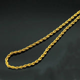 European Man Party Gift Twisted Real 18KT Chain Necklace