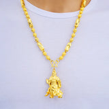 Vintage 3D Guan God 18KT Real Charm Pendant PN79