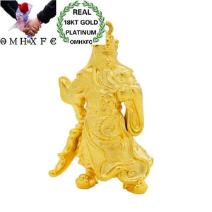 Vintage 3D Guan God 18KT Real Charm Pendant PN79