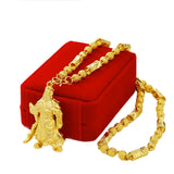 Vintage 3D Guan God 18KT Real Charm Pendant PN79
