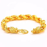Vintage Dragon Head Thick Chain 18KT Bracelet ES61