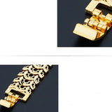 OMHXFC European Man Male Party Birthday Wedding Gift Wide Watch 24KT Bracelets