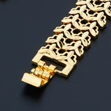 OMHXFC European Man Male Party Birthday Wedding Gift Wide Watch 24KT Bracelets