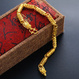 OMHXFC 18KT Vintage Hollow Dragon Bracelet BE200