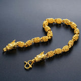 OMHXFC 18KT Vintage Hollow Dragon Bracelet BE200