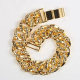OMHXFC Vintage Punk Circles Thick Chain Bracelet ES62