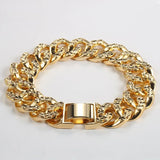 OMHXFC Vintage Punk Circles Thick Chain Bracelet ES62