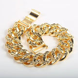 OMHXFC Vintage Punk Circles Thick Chain Bracelet ES62