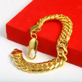 Vintage Punk Wide Thick Chain 18KT Bracelet ES64