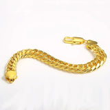 Vintage Punk Wide Thick Chain 18KT Bracelet ES64