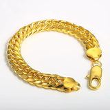 Vintage Punk Wide Thick Chain 18KT Bracelet ES64