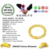 Vintage 24KT Wide Bracelet for Men