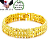 Vintage Wide Watch Chain 18KT Bracelet for European Man