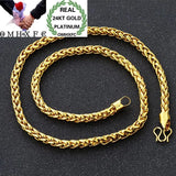 OMHXFC European Man Male Party Wedding Gift Long Link 24KT Chain Necklace