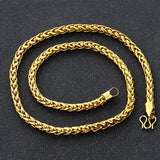 OMHXFC European Man Male Party Wedding Gift Long Link 24KT Chain Necklace