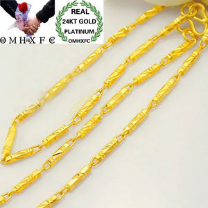 OMHXFC 24KT Cylinder Chain Necklace NL28