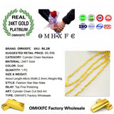 OMHXFC 24KT Cylinder Chain Necklace NL28