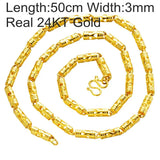 European Man Wedding Gift 24KT Chain Necklace NL56