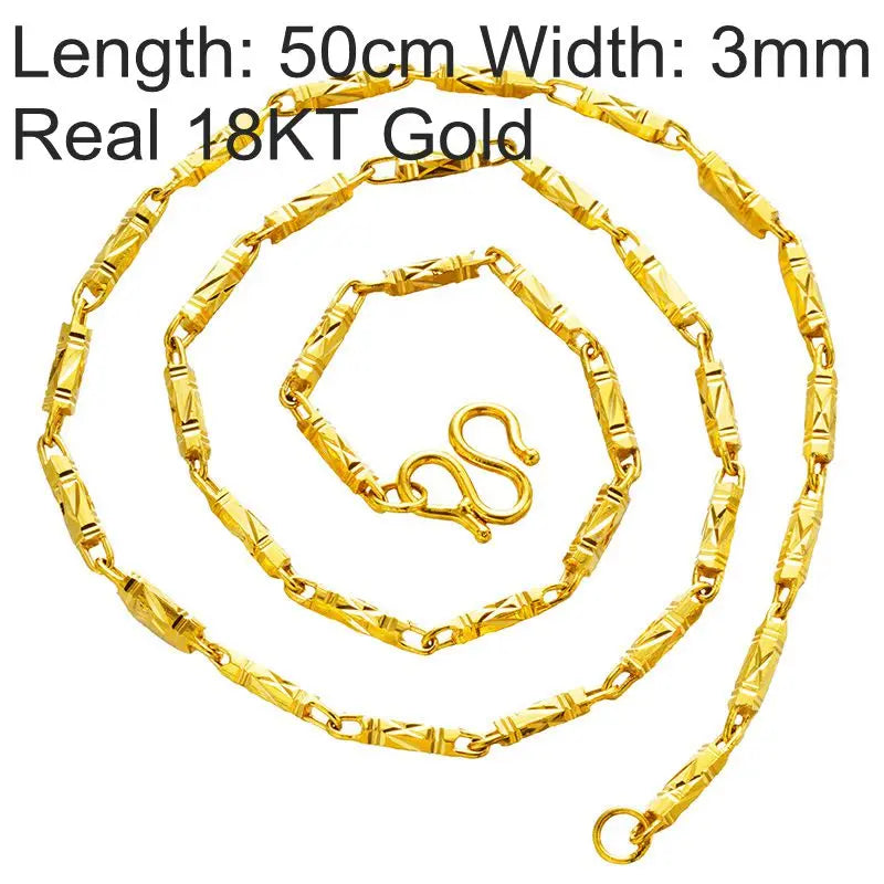 OMHXFC European Man Male 18KT Chain Necklace NL18