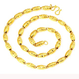 OMHXFC 24KT Olive Real 4 5 6mm Chain Necklace, European Man Party Wedding Gift
