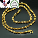 European Men's Wedding Gift 24KT Chain Necklace