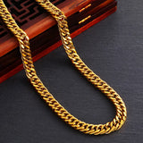 OMHXFC Real 24KT Chain Necklace NL40 - 6 8 10mm Wide