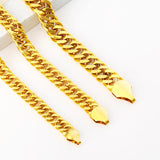 OMHXFC Real 24KT Chain Necklace NL40 - 6 8 10mm Wide