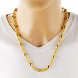 OMHXFC Dragon Beads 24KT Chain Necklace NL44