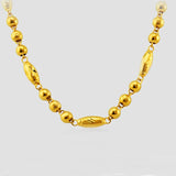 OMHXFC 24KT Chain Necklace NL54 Men's Wedding Gift Olive Beads