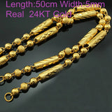 European Man Party Birthday Wedding Gift Beads Cylinder Chain Necklace