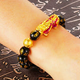 OMHXFC European Man Fine Words Changing Beads 24KT Bracelet