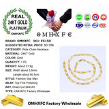 OMHXFC 24KT Chain Necklace EX150, European Style
