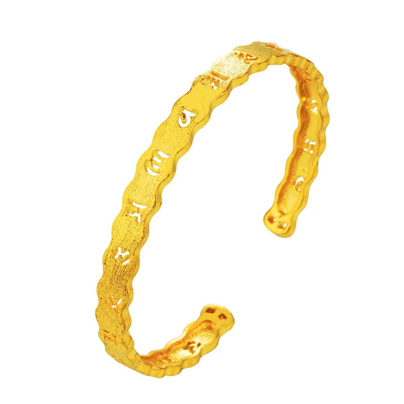 European Woman Bride Mother Wedding Gift 24KT Bangle BE331
