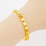 European Woman Bride Mother Wedding Gift 24KT Bangle BE331
