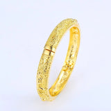 European Bride Party Wedding Mother Gift Dragon Phoenix 24KT Bracelet Bangle