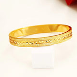 OMHXFC Vintage Wide 18KT Bracelet Bangle ES122